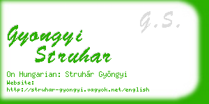 gyongyi struhar business card